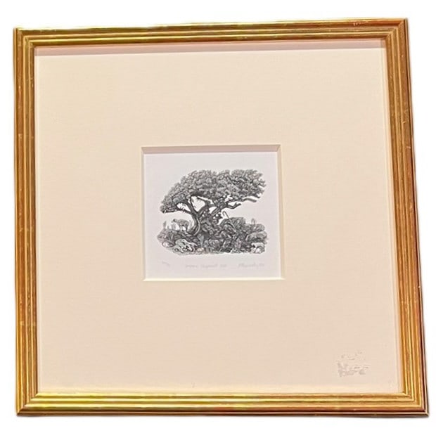 ENGRAVING OF SHEPERD: EGRAVINGS OF A SHEPERD.PROVENANCE: FROM THE ESTATE OF JACKSON HICKS. Height: 13.5 in. by Width: 13.5 in.