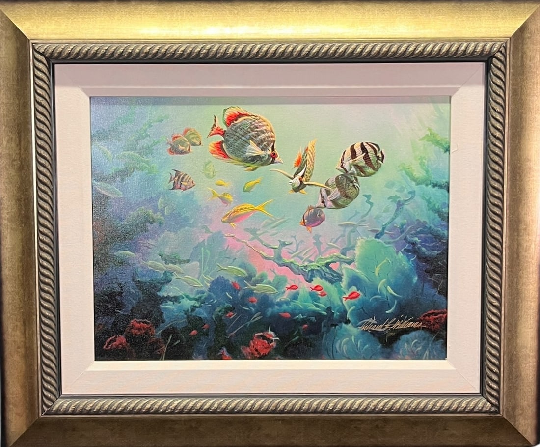 "OCEANS BOUNTY" GICLEE, BY RICHARD E WILLIAMS: "OCEANS BOUNTY" BY RICHARD E WILLIAMS, GICLEE Height: 25.5 in. by Width: 30 in. by Depth: 1 IN.