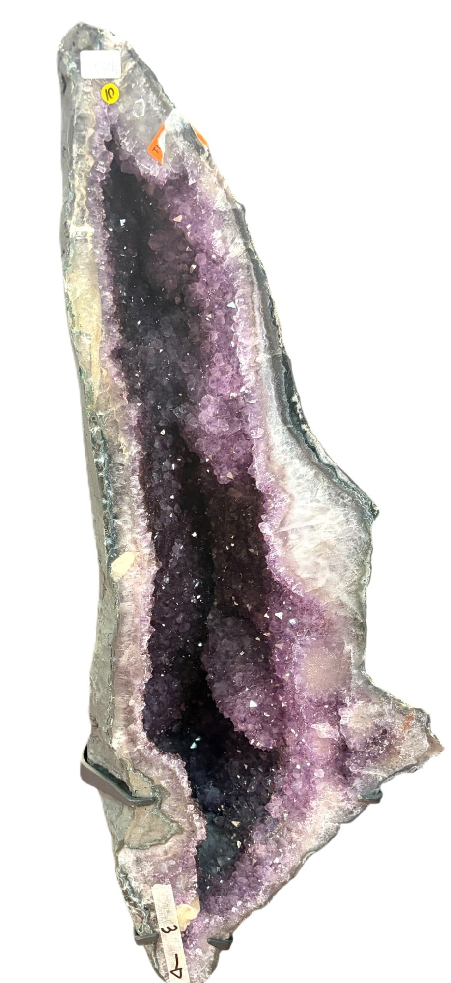 AMETHYST CRYSTAL GEODE ON CUSTOM STAND - 3