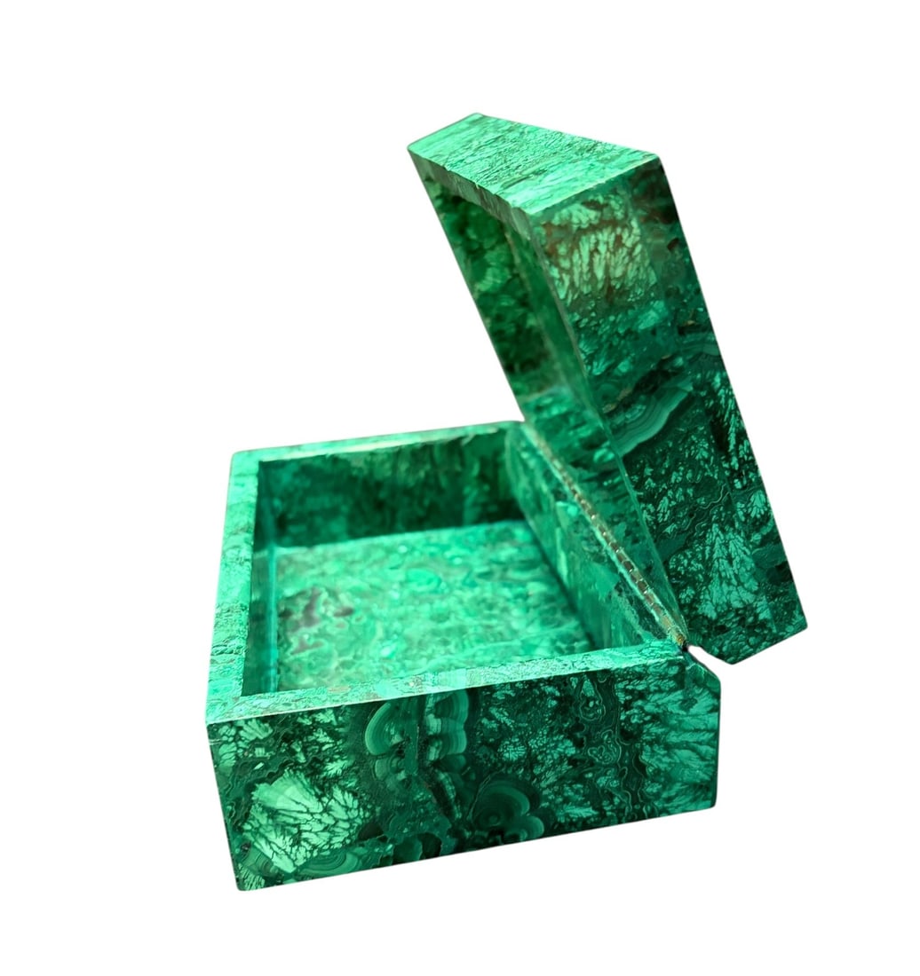 SOLID MALACHITE BOX - 5