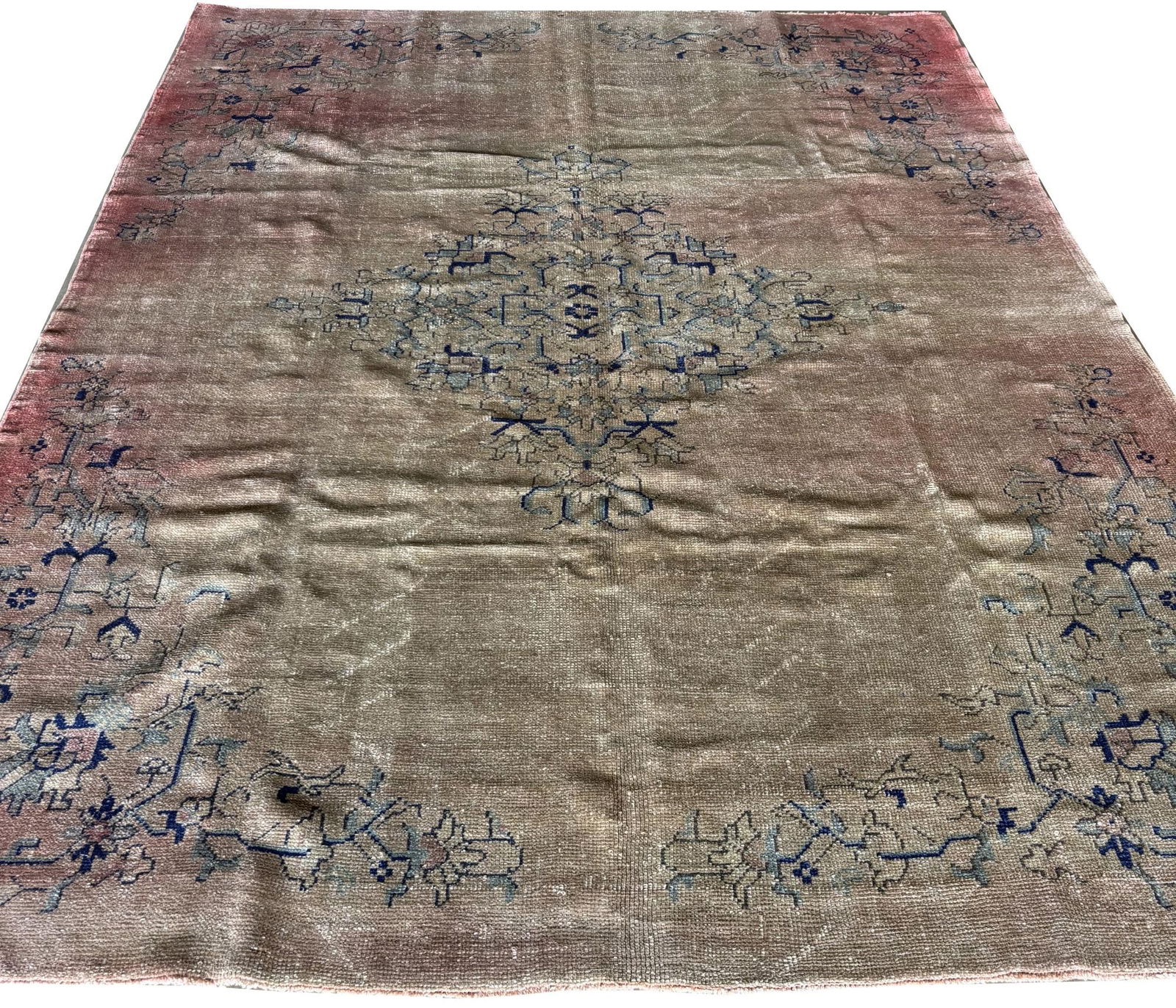 HAND KNOTTED TURKISH CARPET: HAND KNOTTED TURKISH CARPET. #4 Height: 9 ft. 11 in. by Width: 7 ft. 4 in.