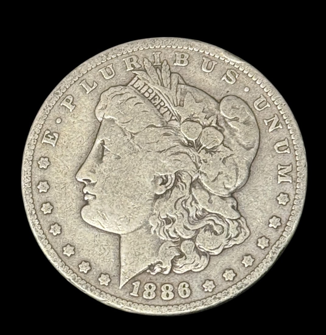 5 ANTIQUE MORGAN SILVER DOLLARS - 8