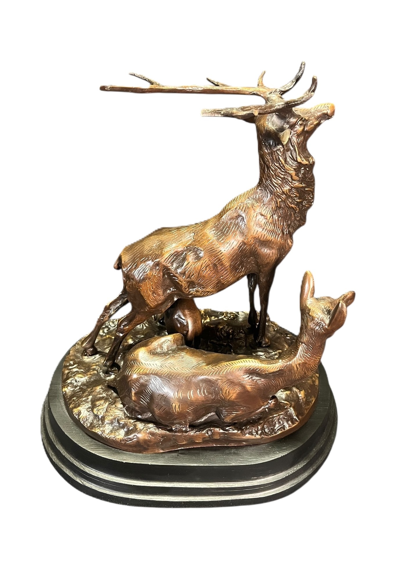 DEER BRONZE SCULPTURE - 3