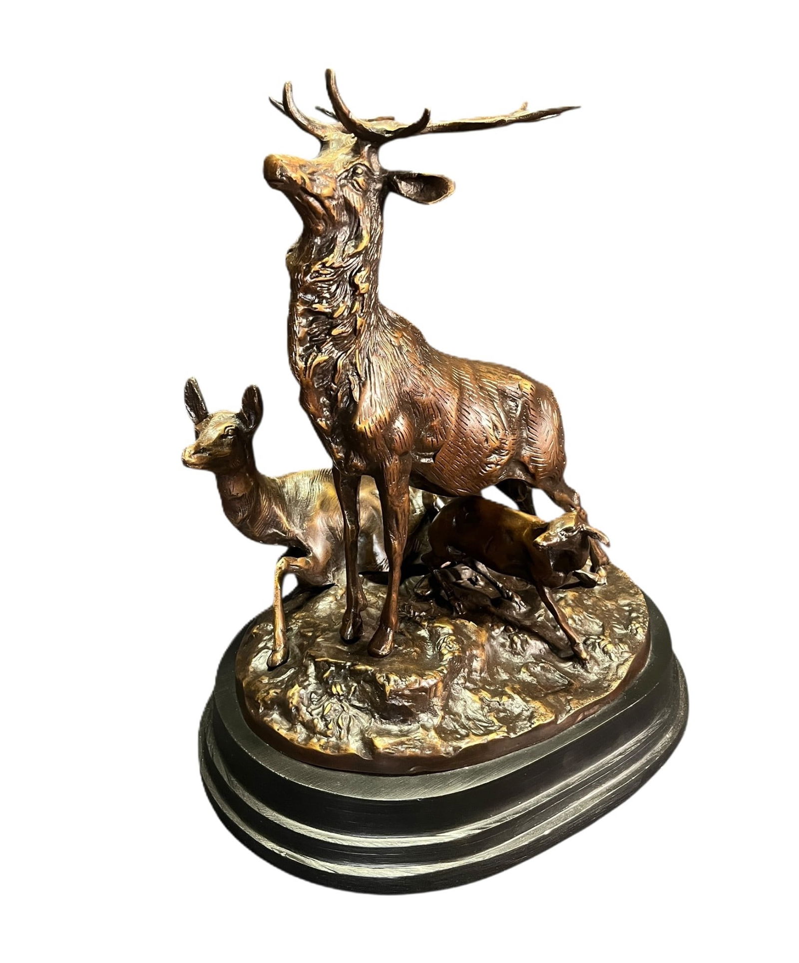 DEER BRONZE SCULPTURE - 4