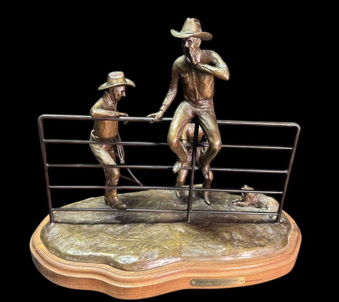 TEXAS BRONZE BY KRIS TIMES: TEXAS BRONZE BY KRIS TIMES "PRANKS AND PAYBACKS: HARD GROUND AHEAD " 3/10 AP SINGED AND DATED 2012