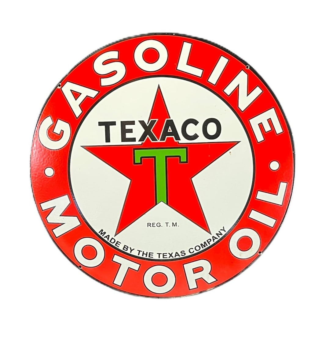 TEXACO GAS METAL SIGN: TEXACO GAS METAL SIGN Height: 24 in. by Width: 24 in.