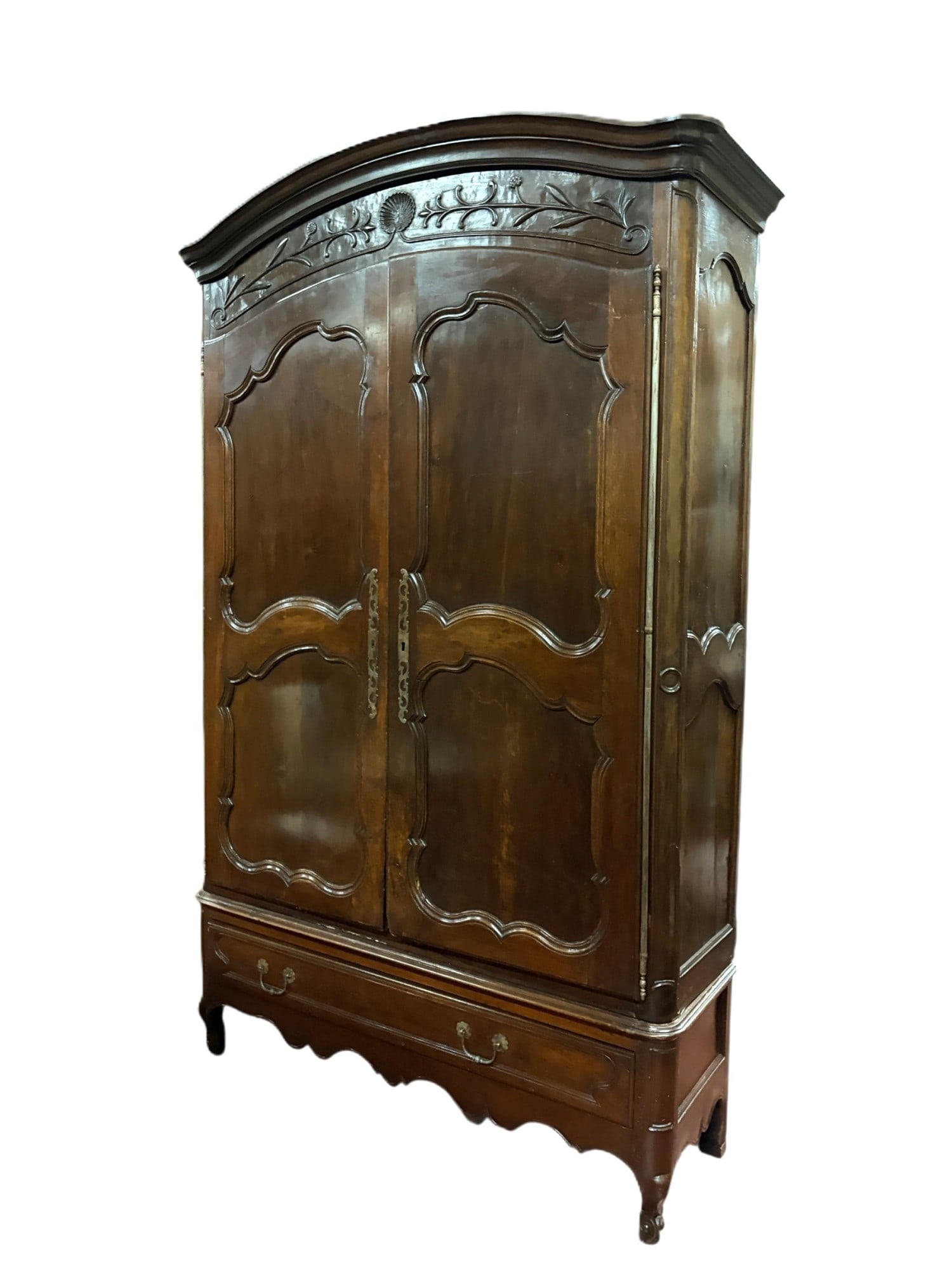 18TH C COUNTRY FRENCH TWO DOOR ARMOIRE (1 of 10)