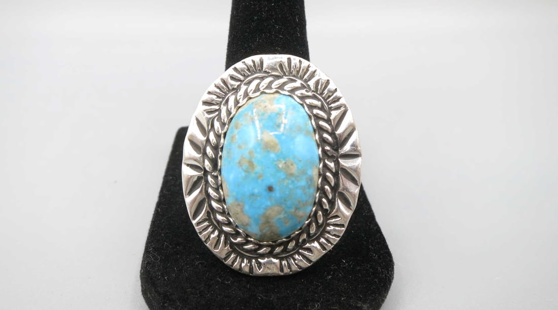 STERLING SILVER TURQUOISE RING (1 of 3)