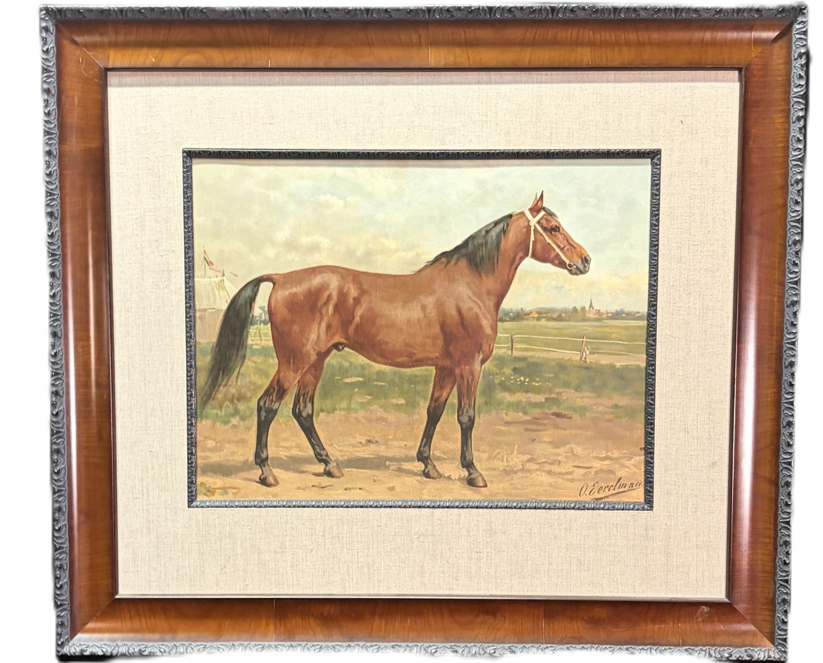 EQUESTRIAN PRINT SIGNED BY LISTED ARTIST: EQUESTRIAN PRINT SIGNED BY LISTED ARTIST Height: 32 in. by Width: 37 in.