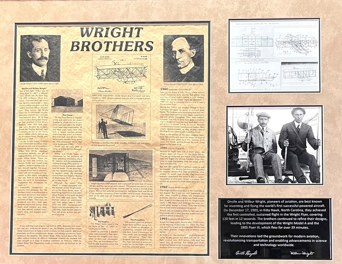 THE WRIGHT BROTHERS FRAMED - 2