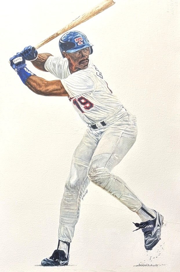 TEXAS BASEBALL PLAYER #19 GILCEE FRAMED - 2