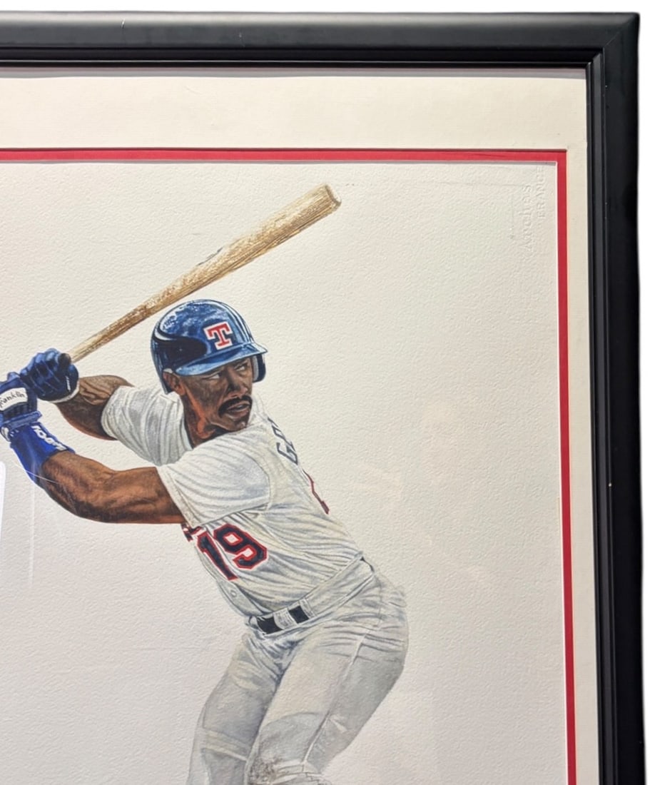 TEXAS BASEBALL PLAYER #19 GILCEE FRAMED - 3