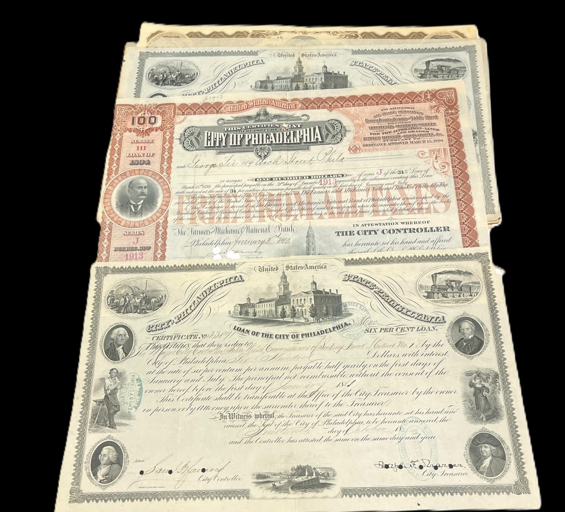 US CITY LOANS CERTIFICATES (1 of 2)