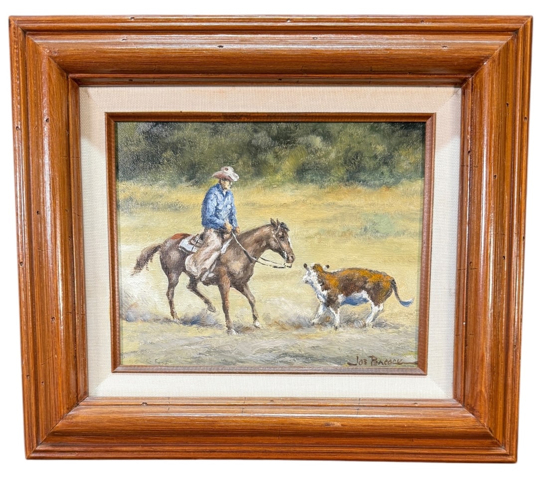 JOE PEACOCK "CHALLENGE #13" OIL ON CANVAS: JOE PEACOCK "CHALLENGE #13" OIL ON CANVAS Height: 13 in. in. by Width: 15 in.