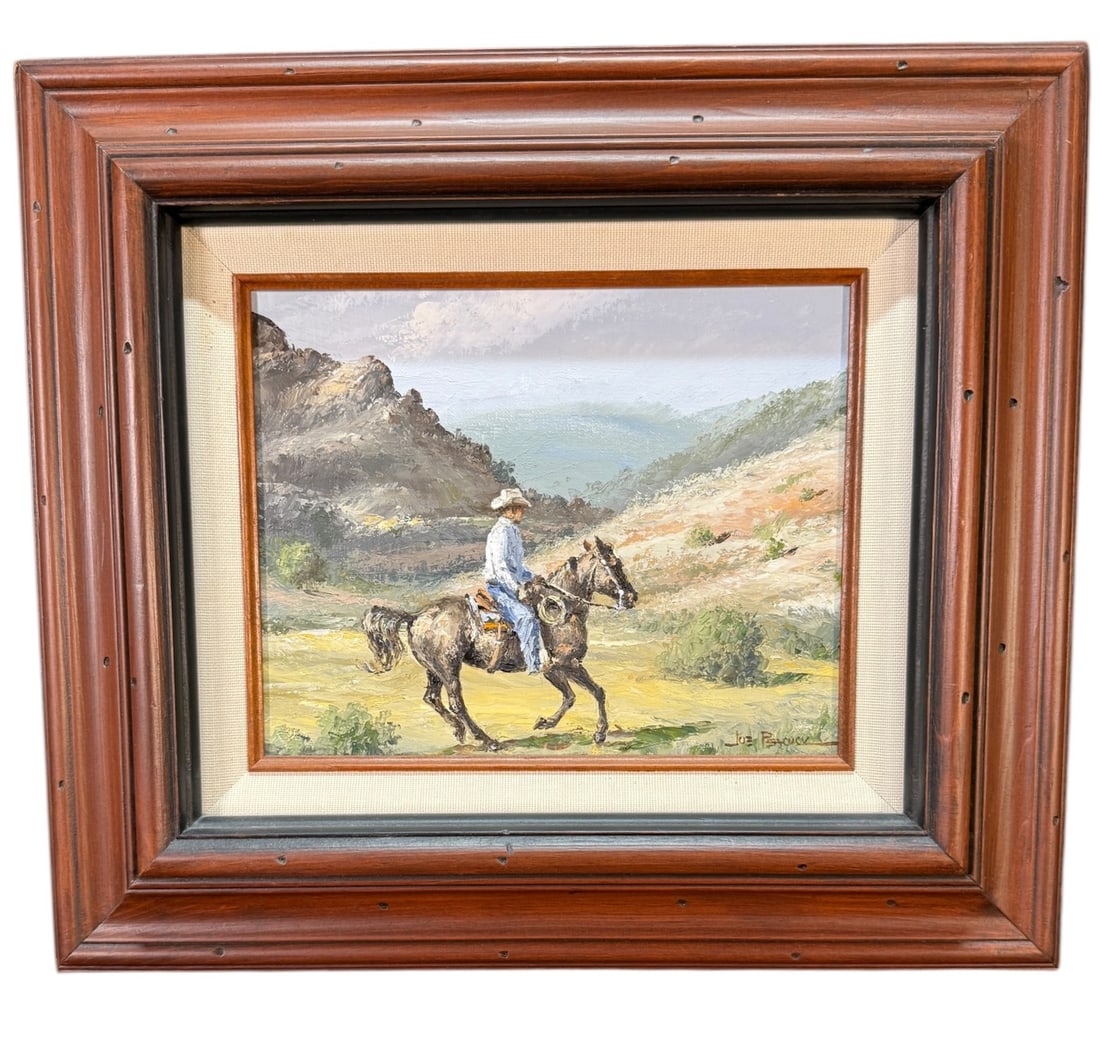 JOE PEACOCK "EASY RIDER #12" OIL ON CANVAS: JOE PEACOCK "EASY RIDER #12" OIL ON CANVAS Height: 15 in. in. by Width: 17 in.