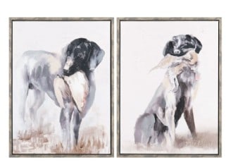 "BIRD DOGGING IT" 2 GICLEE ON CANVAS OF BIRD DOGS: "BIRD DOGGING IT" 2 GICLEE ON CANVAS OF BIRD DOGS Height: 31 in. by Width: 23