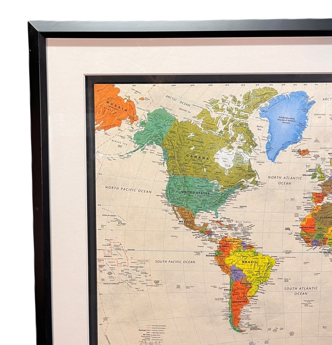 WORLD MAP PRINT 1999 - 3