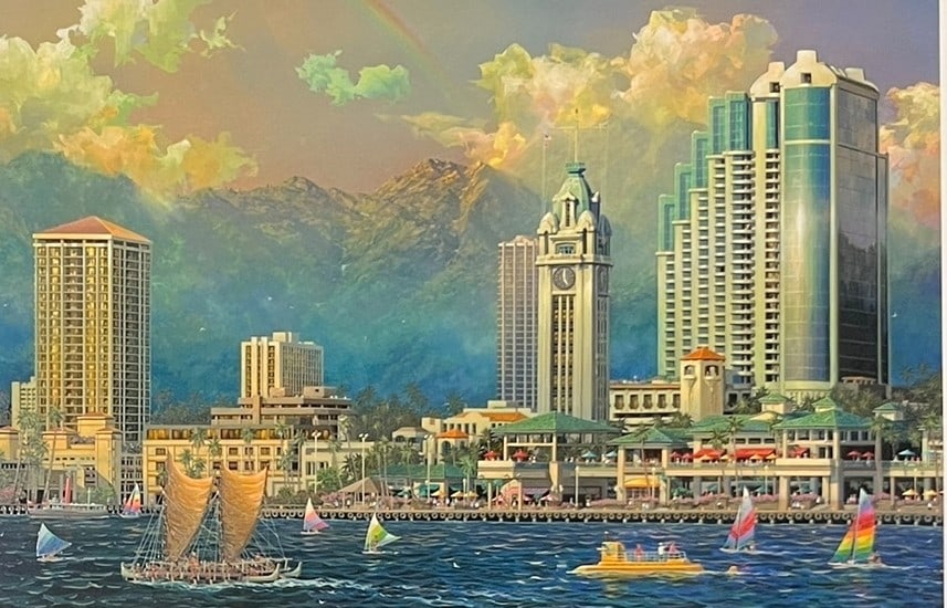 "ALOHA TOWER" SERIGRAPH - 2