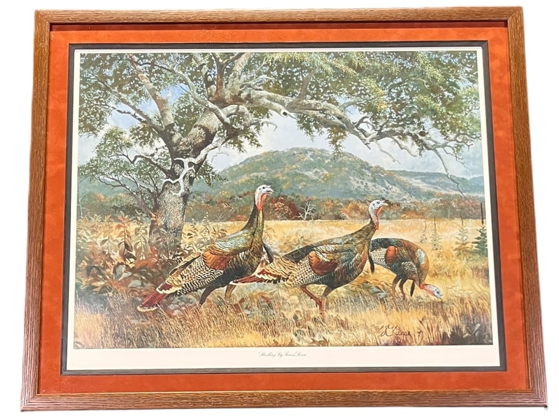 "STROLLING" PRINT SIGNED BY TRAVIS KEESE: "STROLLING" PRINT SIGNED BY TRAVIS KEESE Height: 24 in. by Width: 29.5 in.