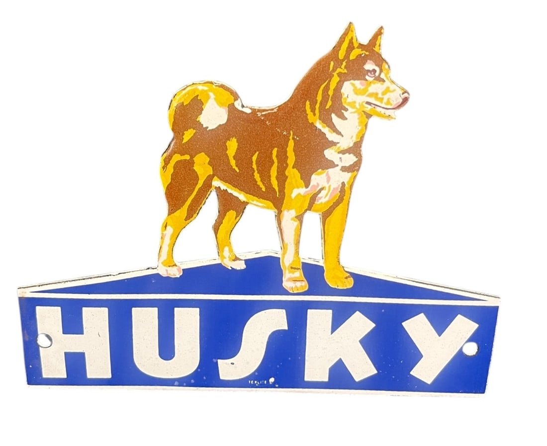 HUSKY METAL SIGN: HUSKY METAL SIGN Height: 6.2 in. by Width: 8 in.