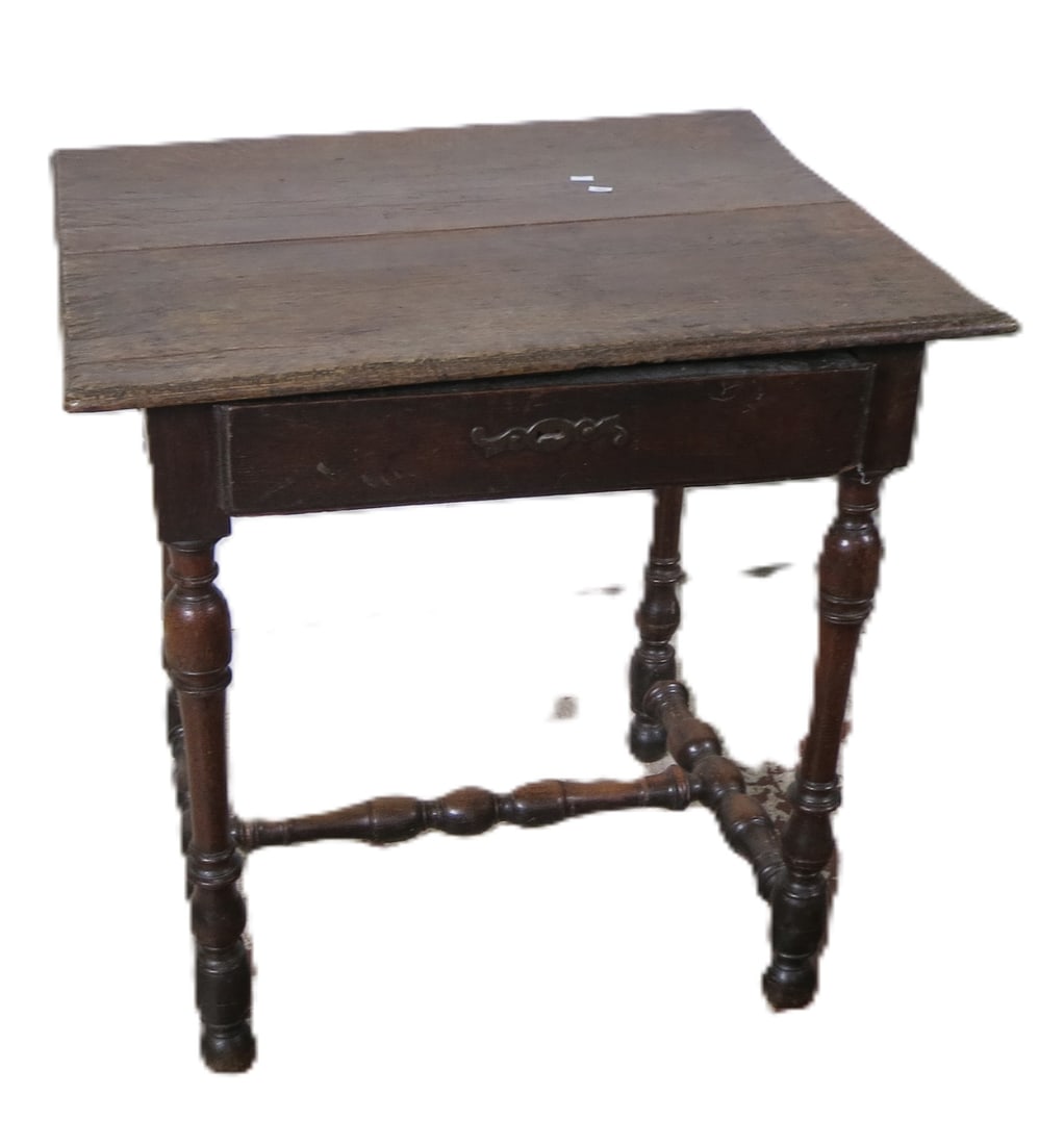 17TH C. JACOBEAN OAK WORK TABLE (1 of 6)