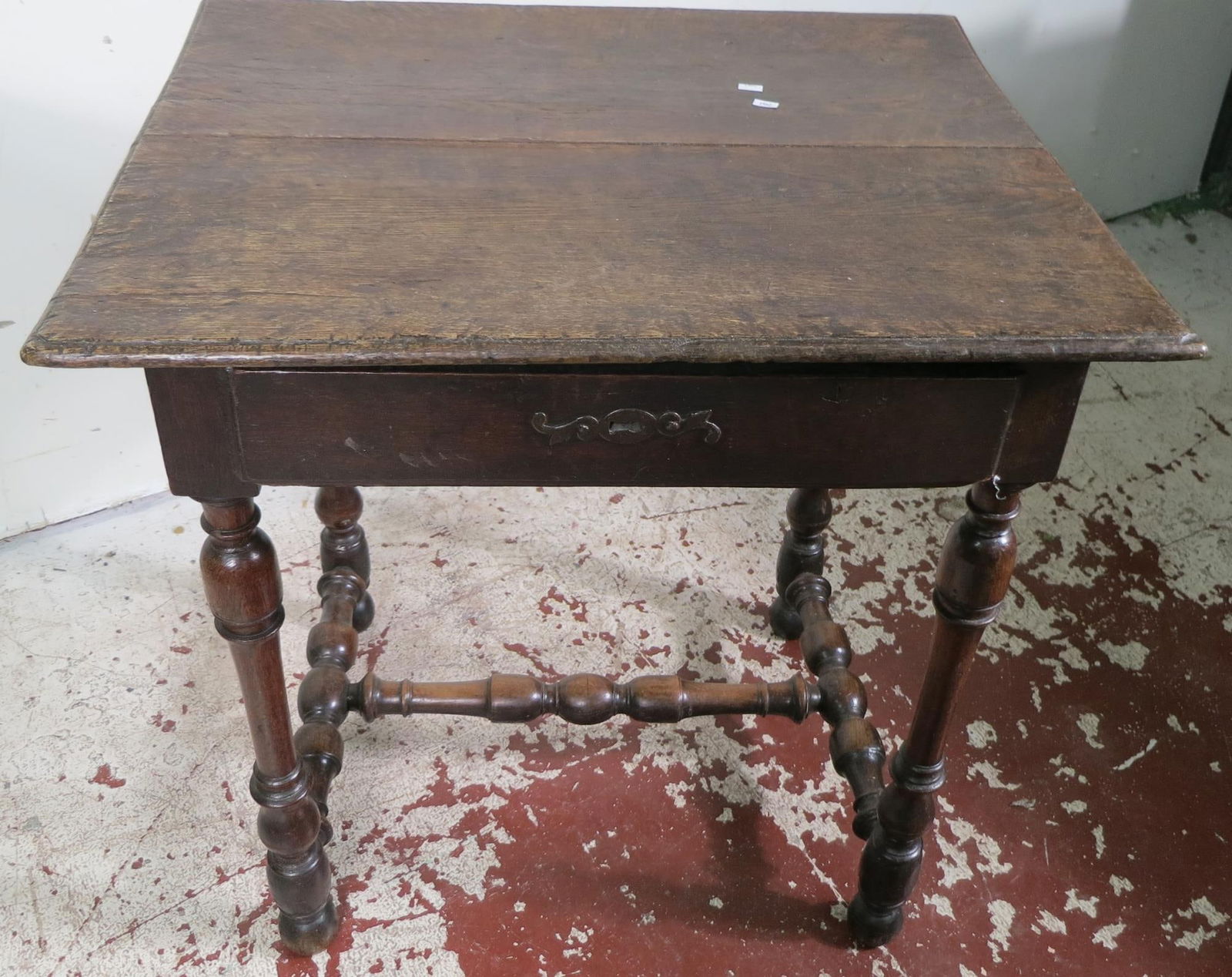 17TH C. JACOBEAN OAK WORK TABLE - 3