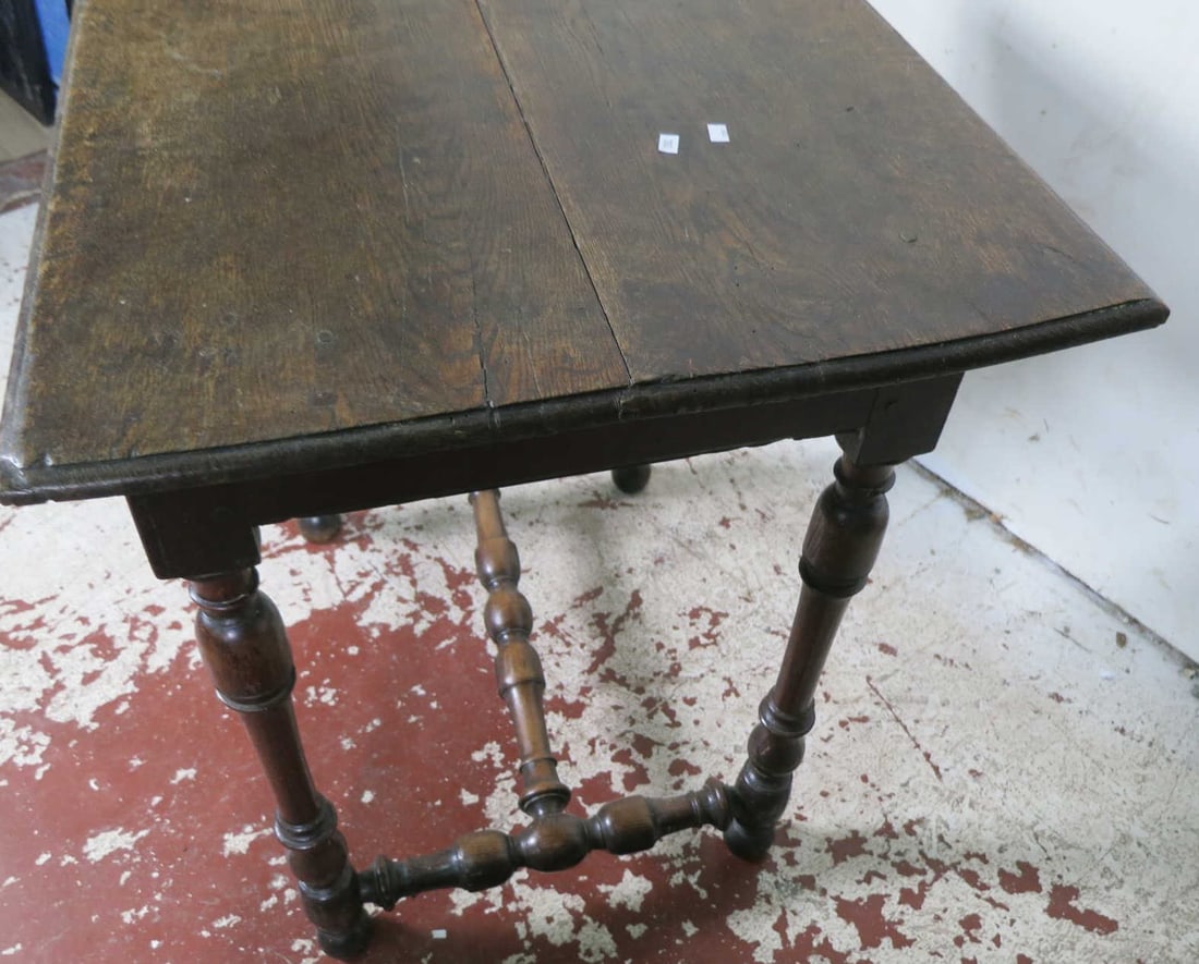 17TH C. JACOBEAN OAK WORK TABLE - 4