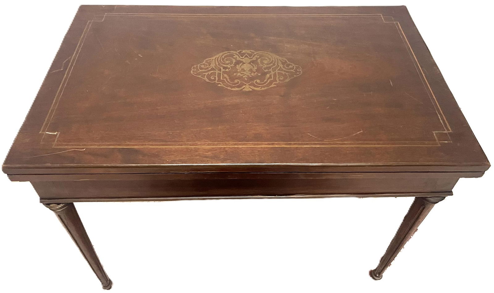 ANTIQUE FOLDING GAME TABLE - 10