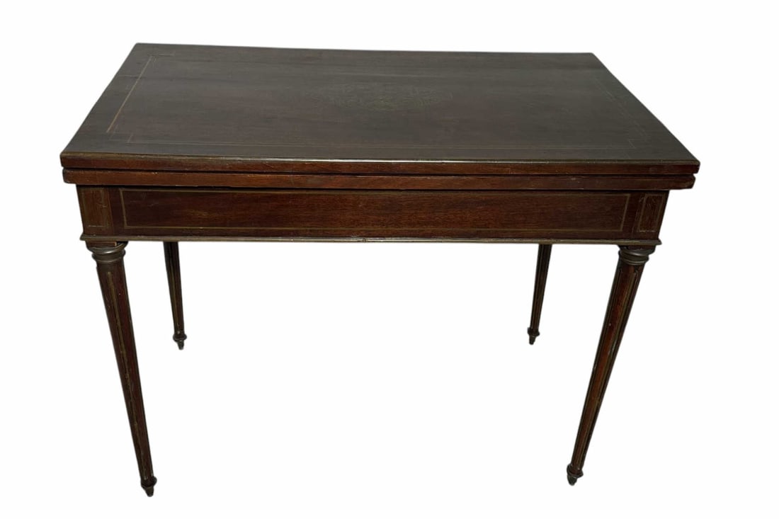 ANTIQUE FOLDING GAME TABLE (1 of 11)