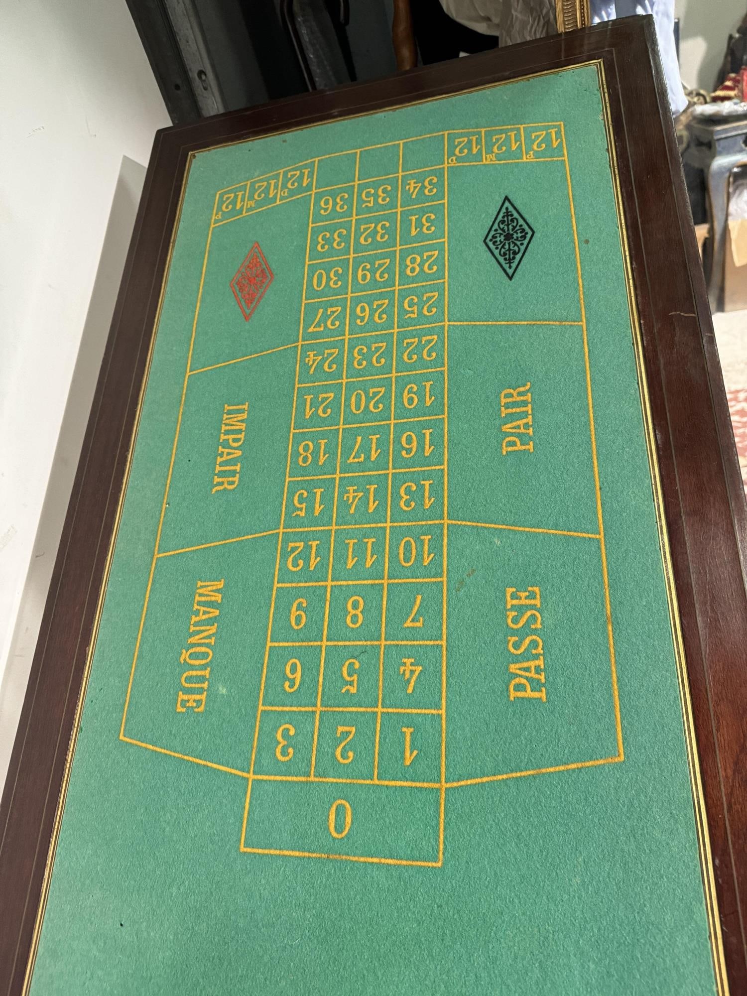 ANTIQUE FOLDING GAME TABLE - 6