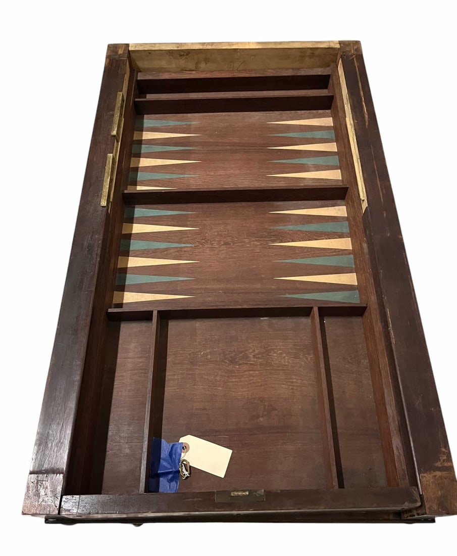 ANTIQUE FOLDING GAME TABLE - 8