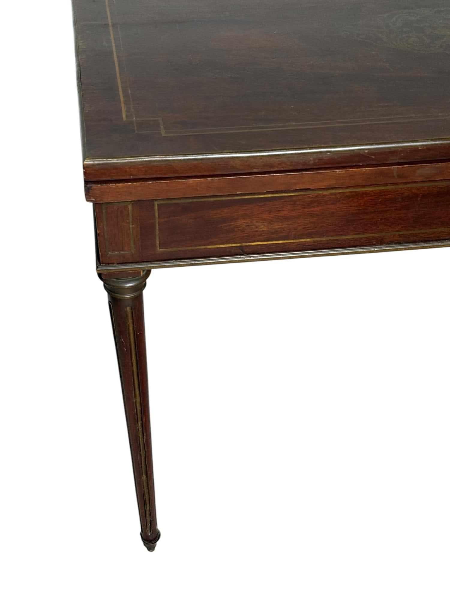 ANTIQUE FOLDING GAME TABLE - 9