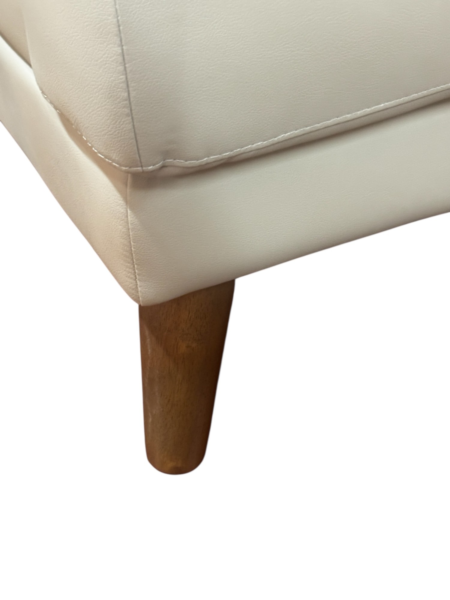 VERY NICE MODERN GRAY LEATHER SOFA - 4