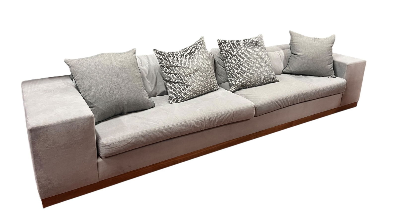 GRAY/BLUE TONE LARGE SOFA (1 of 4)