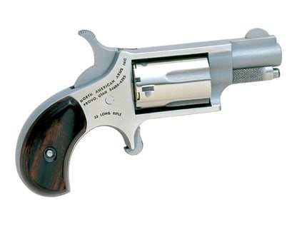 NORTHERN AMERICAN ARMS 22 LONG REVOLVER: NORTHERN AMERICAN ARMS 22 LONG SINGLE ACTION REVOLVER BARREL LINCH 1.13" STAINLESS SERIAL #NO38379 (L800)