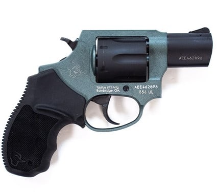 TAURUS 856 UL 38 SPECIAL 2" CHARCOAL GREEN/BLK 6RD: TAURUS 856 UL 38 SPECIAL 2" CHARCOAL GREEN/BLK 6RD. SERIAL #AEL831418 (L809)