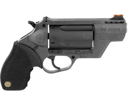 TAURUS 4510 POLY BLK CYLINDER 2" BARREL: TAURUS 4510 POLY BLK CYLINDER 2" BARREL GREY FRAME PUBLIC DEFENDER DOUBLE ACTION REVOLVER 410 BORE SERIAL #AHH047674 (L814)