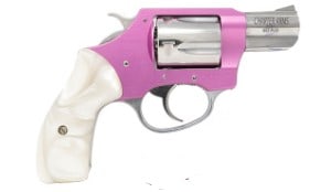 CHARTER ARMS CHIC LADY UNDERCOVER LITE REVOLVER 38: CHARTER ARMS CHIC LADY UNDERCOVER LITE REVOLVER DOUBLE ACTION 38 SPECIAL HIGH POLISH STAINLESS STEEL AND PINK WITH PEARL HANDLE WEIGHT 12 OZ. NEW IN CASE SERIAL #25F01416 (L879)