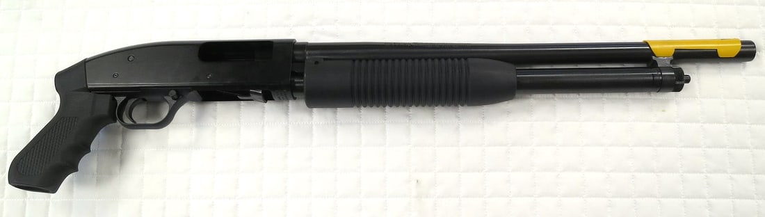 MAVERICK MOSSBERG 88 12 GA CRUISER PUMP CRUISER: MAVERICK MOSSBERG 88 12 GA CRUISER 18" PUMP CRUISER CYLINDER BORE 6 SHOT CAPACITY 3"CHAMBER. SERIAL #MV1073472. (L357).