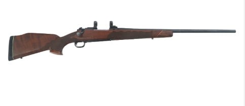 PARKER HALE .270 CALIBER BOLT ACTION MAUSER RIFLE: PARKER HALE .270 CALIBER BOLT ACTION MAUSER RIFLE. MParker Hale .270 caliber bolt action Mauser rifle. Import stamped "JANA". Blued finish. Checkered wood stock with cheek rest. Adjustable rear