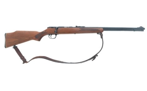 MARLIN MODEL 783 .22 WMR CALIBER BOLT ACTION RIFLE: MARLIN MODEL 783 .22 WMR CALIBER BOLT ACTION RIFLE. Marlin Model 783 .22 WMR caliber Bolt action rifle. Blued finish. Adjustable rear sight. Leather sling. Checkered wood stock. Caliber / Gauge: