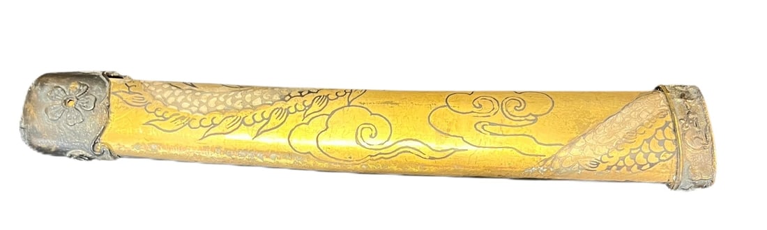 DAGGER & SHEATH: DAGGER & SHEATH. Height: 14 in. by Width: 3 in.