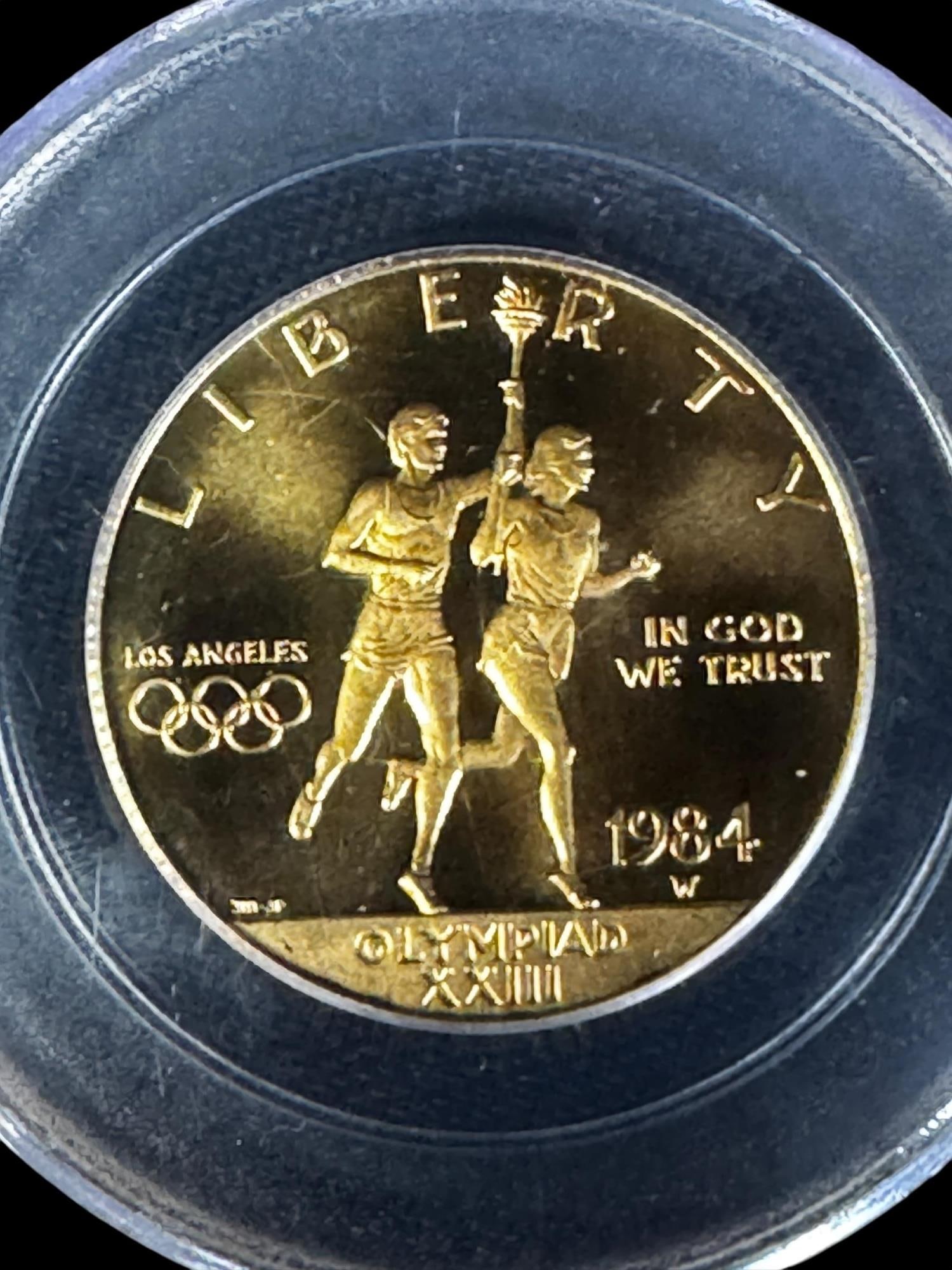 1984-W 10 GOLD OLYMPIC COIN MS69 SLABBED: 1984-W 10 GOLD OLYMPIC COIN MS69 SLABBED