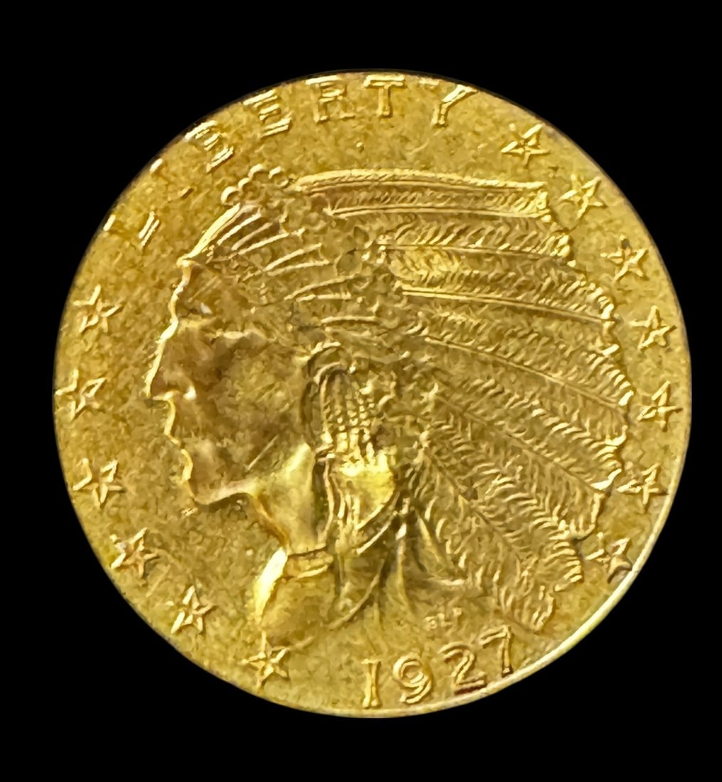 2 1/2 1928 INDIAN HEAD GOLD COIN: 2 1/2 1928 INDIAN HEAD GOLD COIN 4 GRAMS