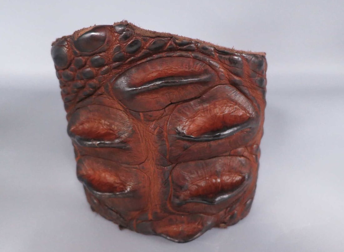 AUSTRAILIAN CROCODILE BRACELET: AUSTRAILIAN CROCODILE BRACELET. Height: 9 in. by Width: .3.5 in. by Depth: .5 in.