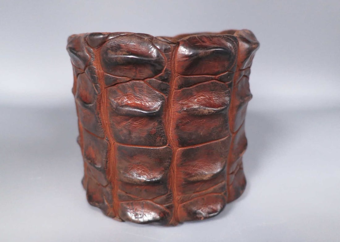 AUSTRAILIAN CROCODILE BRACELET: AUSTRAILIAN CROCODILE BRACELET. Height: 3.75 in. by Width: 9.5 in. by Depth: .5 in.