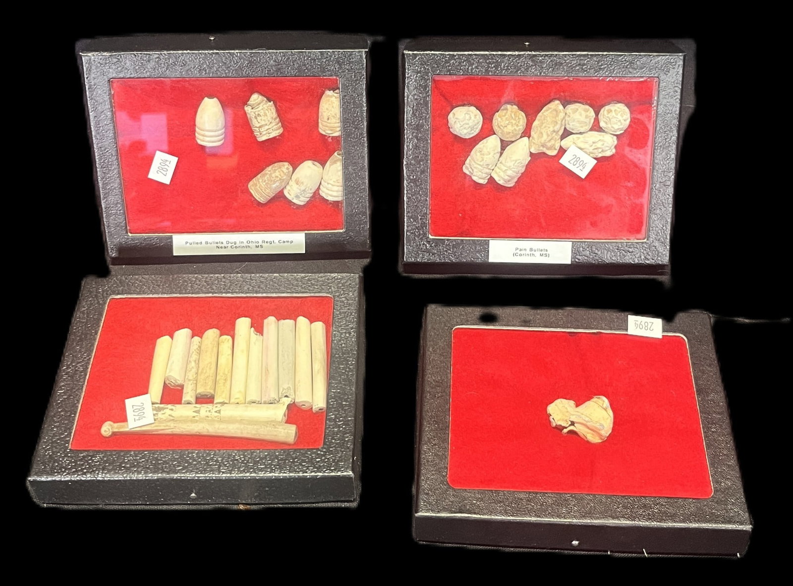 4 SETS OF CIVIL WAR ERA AMMO: 4 SETS OF CIVIL WAR ERA AMMO. Height: 4.5 in. by Width: 3.5 in.