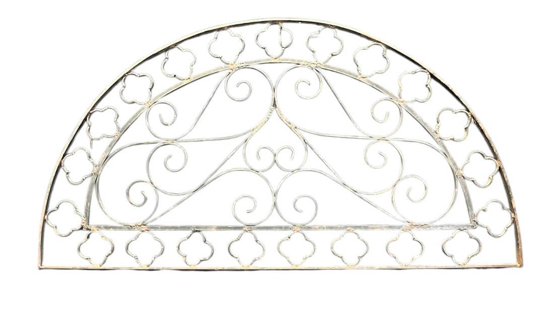 FRENCH DECORATIVE IRON PIECE: FRENCH DECORATIVE IRON PIECE. Height: 28 in. by Width: 53 in. by Depth: 1 in.