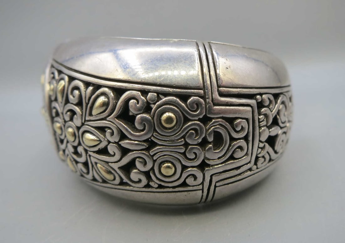 RETICULATED SILVER CUFF BRACELET - 2