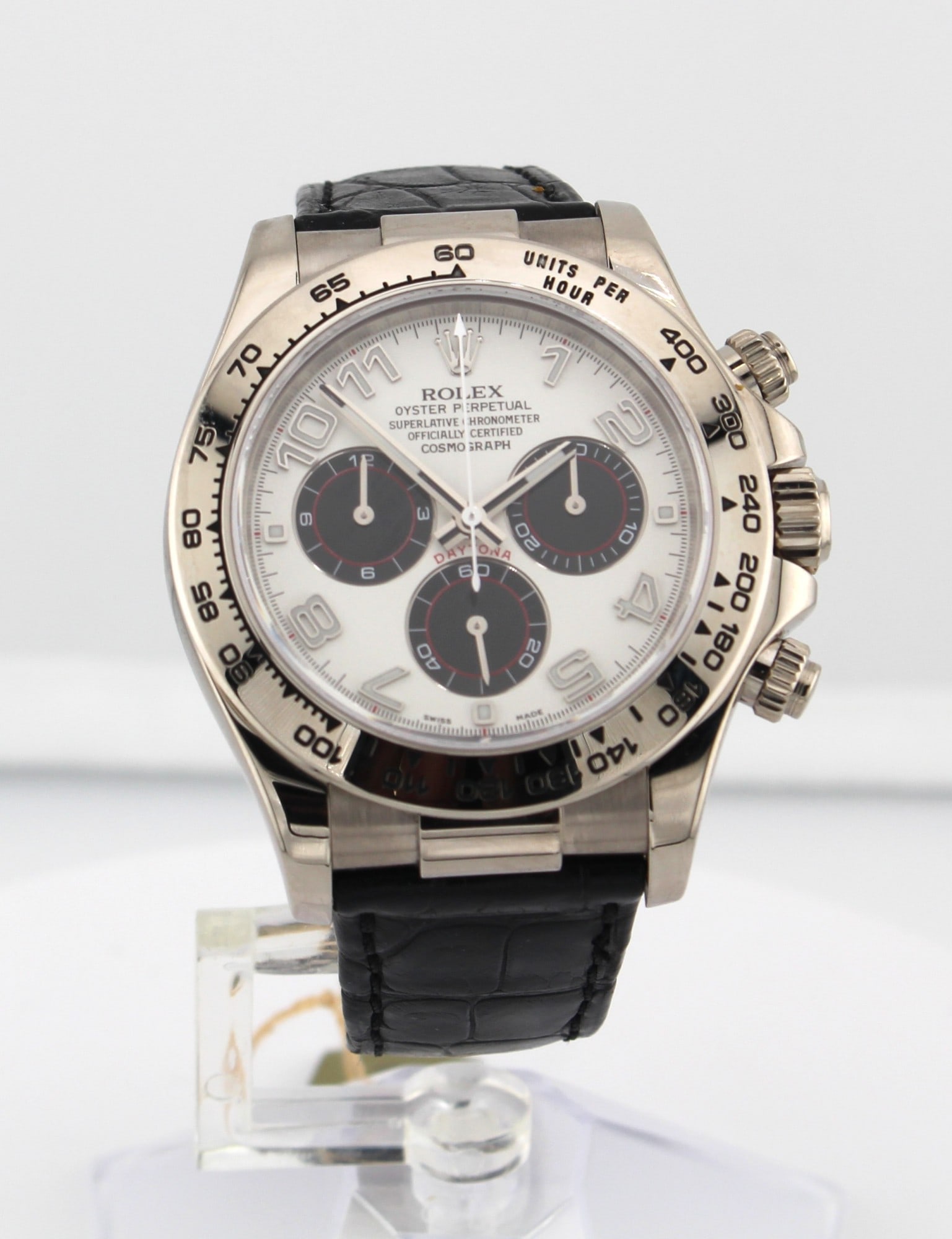 ROLEX DAYTONA 18KT GOLD WATCH WITH RACING DIAL (1 of 2)